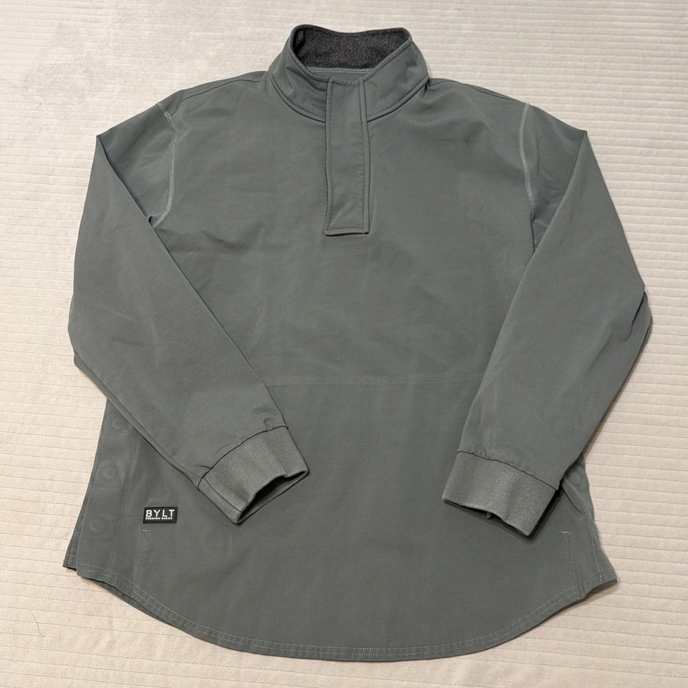 Bylt Elite Fairway Pullover XL Green 1/4 Zip Snap Magnetic Seam Golf Performance